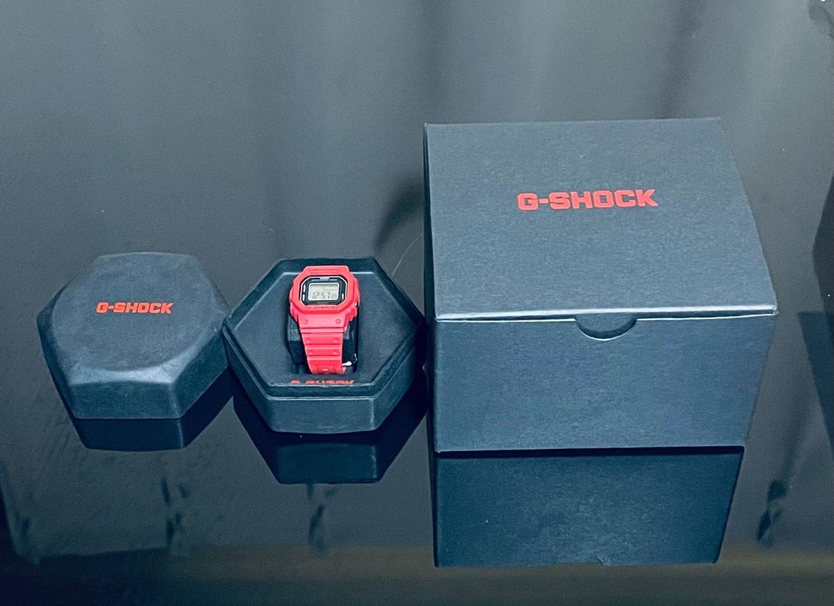 Brand new DWN 5600 4JR Red G SHOCK nano made with environmentally friendly mater