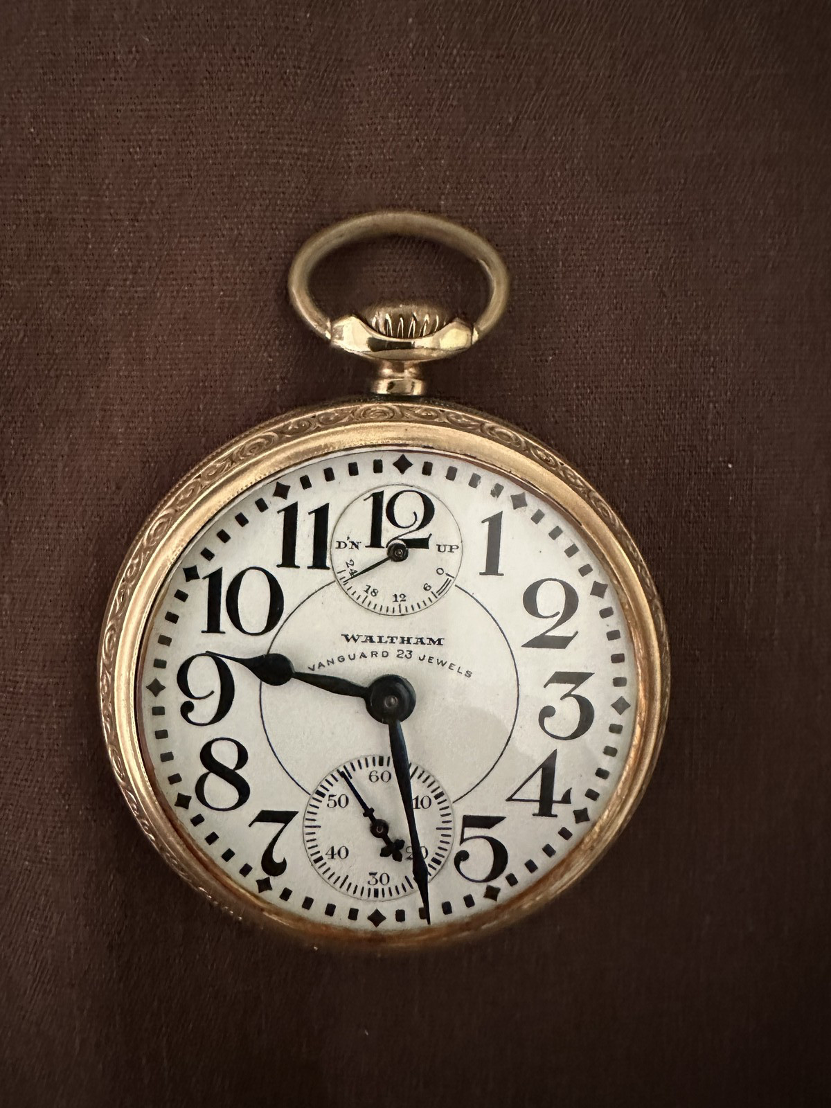 1931 Waltham Vanguard Model 1908 Wind Indicator 23 jewel RR grade