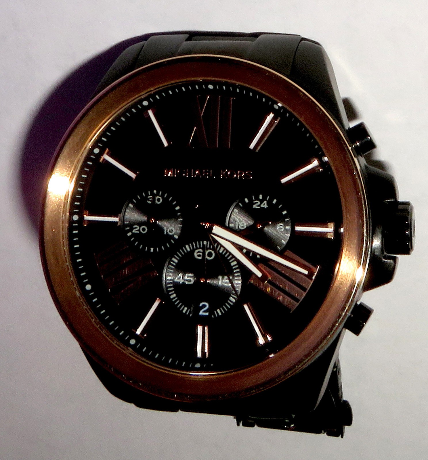 MICAHEL KORS Authentic Wren Black Rose Gold Chronograph MK8933 Men’s Watch