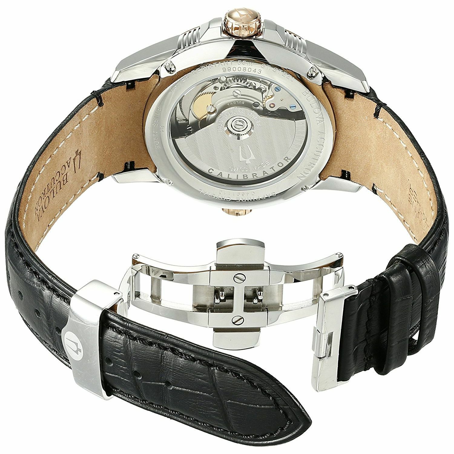 BULOVA 65B148 ACCUTRON Calibrator Automatic Men’s Watch Swiss Made Retail $1650
