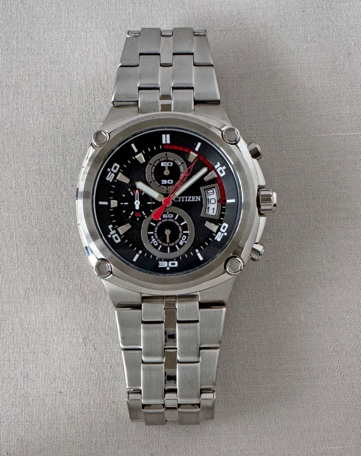 CITIZEN GN-4W-S Stainless Steel Bracelet Men’s Quartz Watch;P343