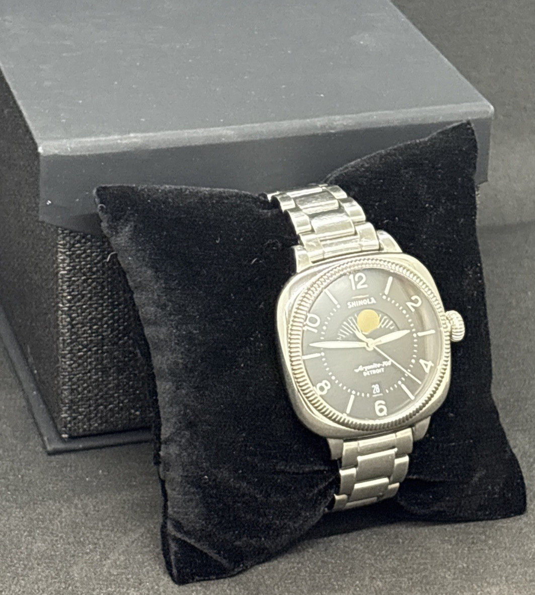 Shinola 36mm Gomelsky Moon Phase Argonite-708 Quartz Ladies Watch S0110000281