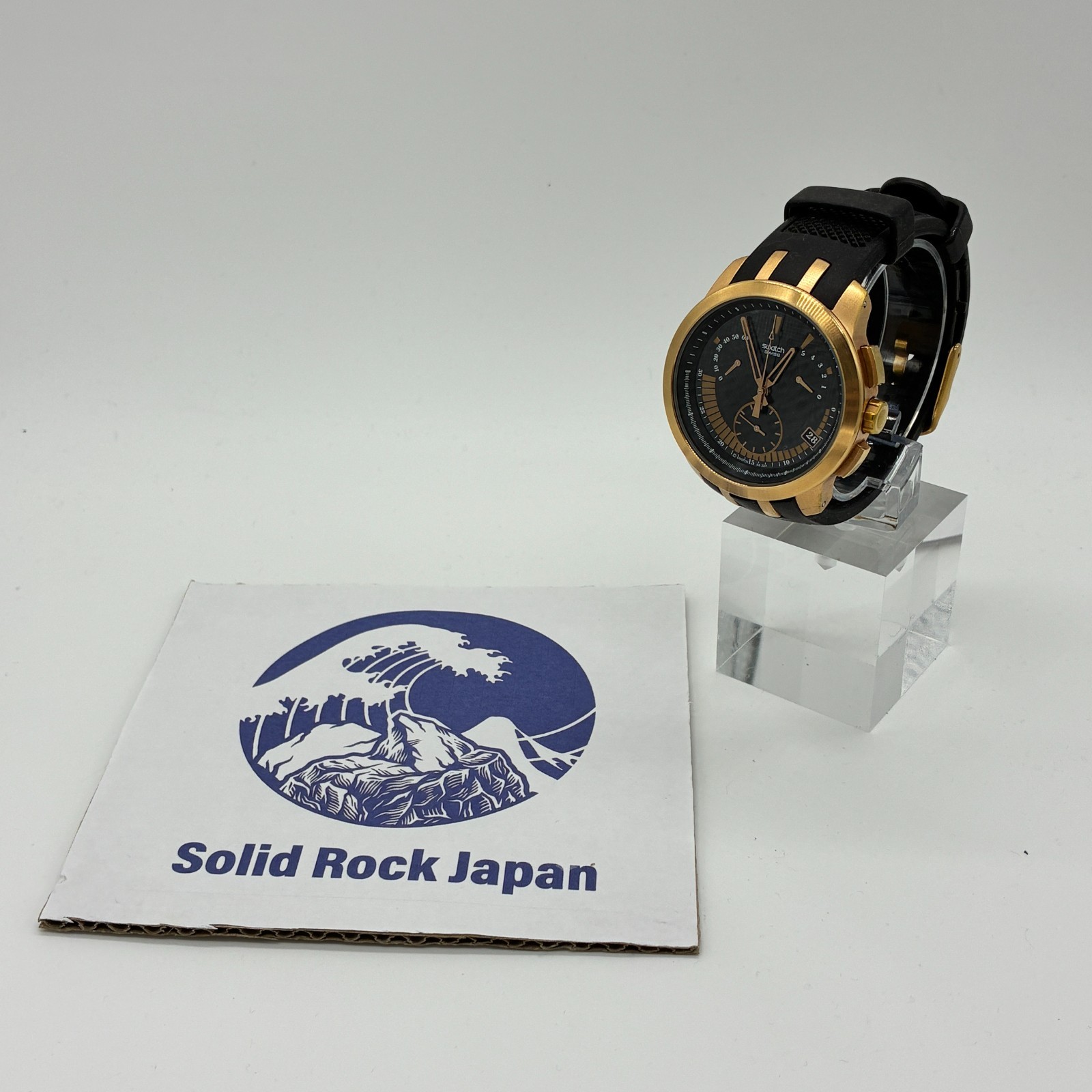 Swatch Irony Retrograde Chrono Serious Affair 42mm Watch YRG400 Copper