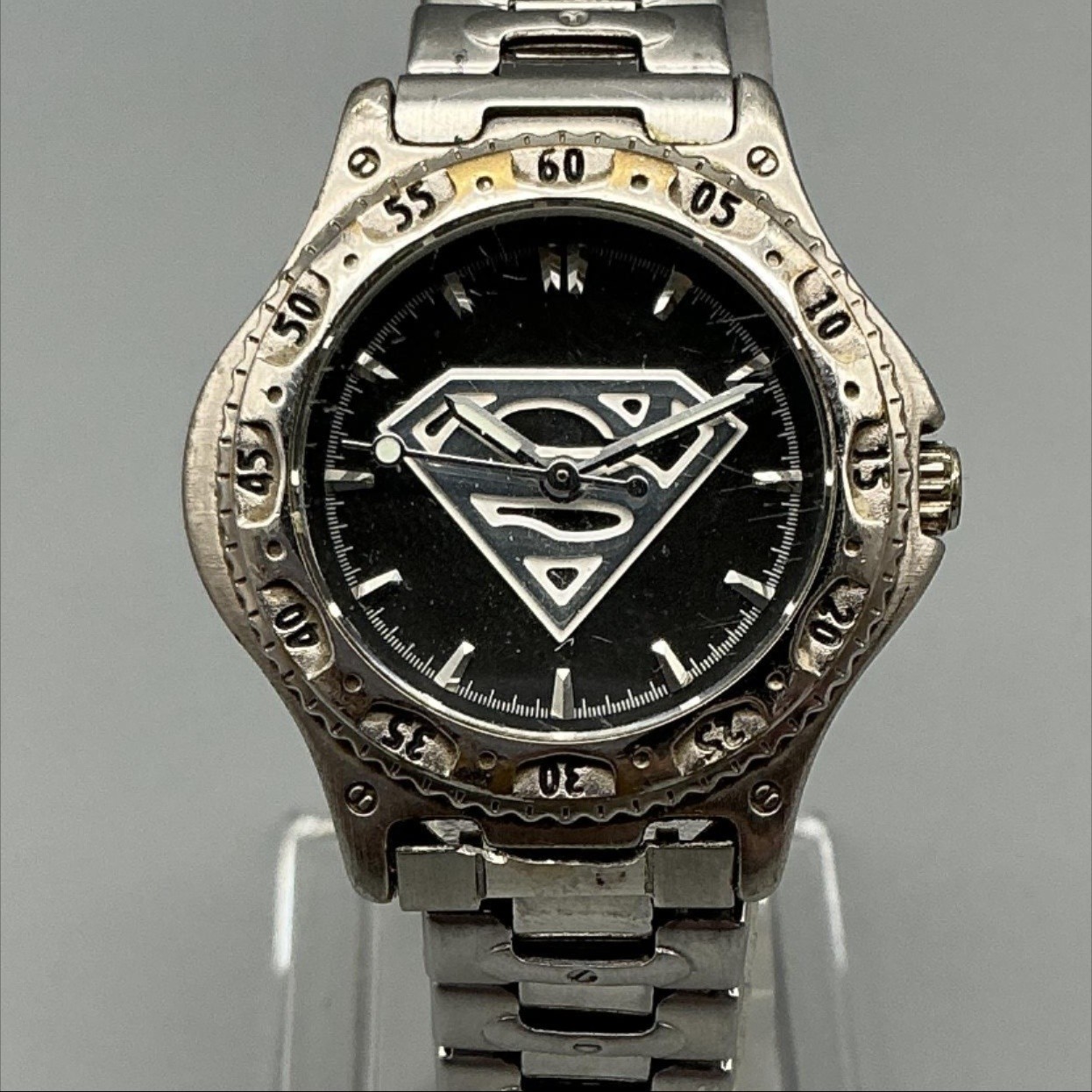 Fossil DC Superman Womens Watch 28mm Silver Tone Warner Bros New Battery 6.25″