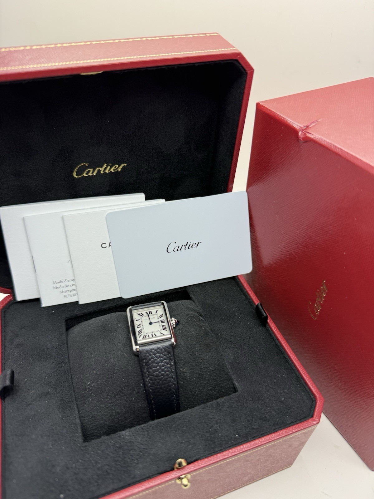2024 Cartier Tank Must SolarBeat 29.5x22mm Steel Small Quartz Watch WSTA0119 B+P