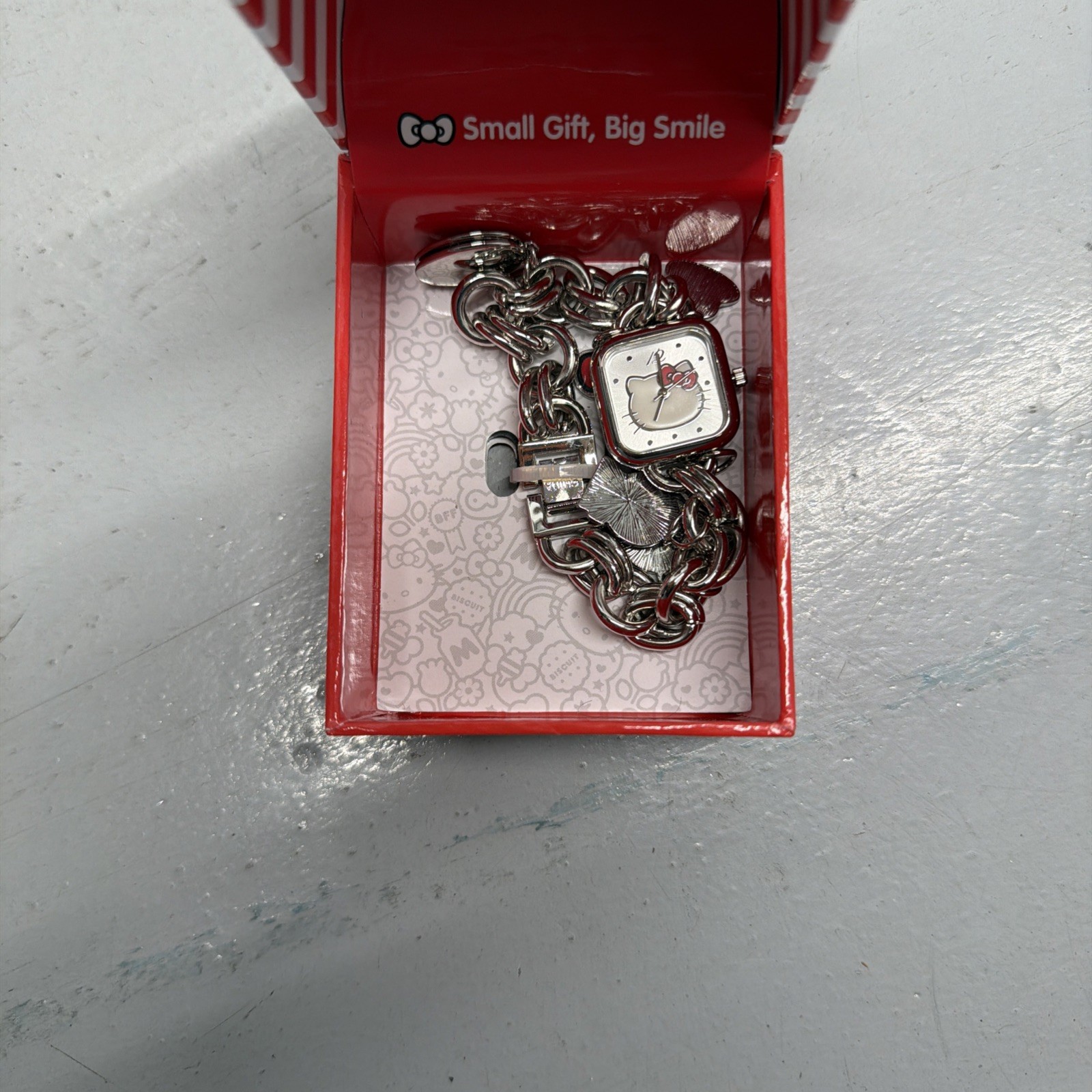Sanrio Hello Kitty Charm Bracelet Watch Square Cute Collectible