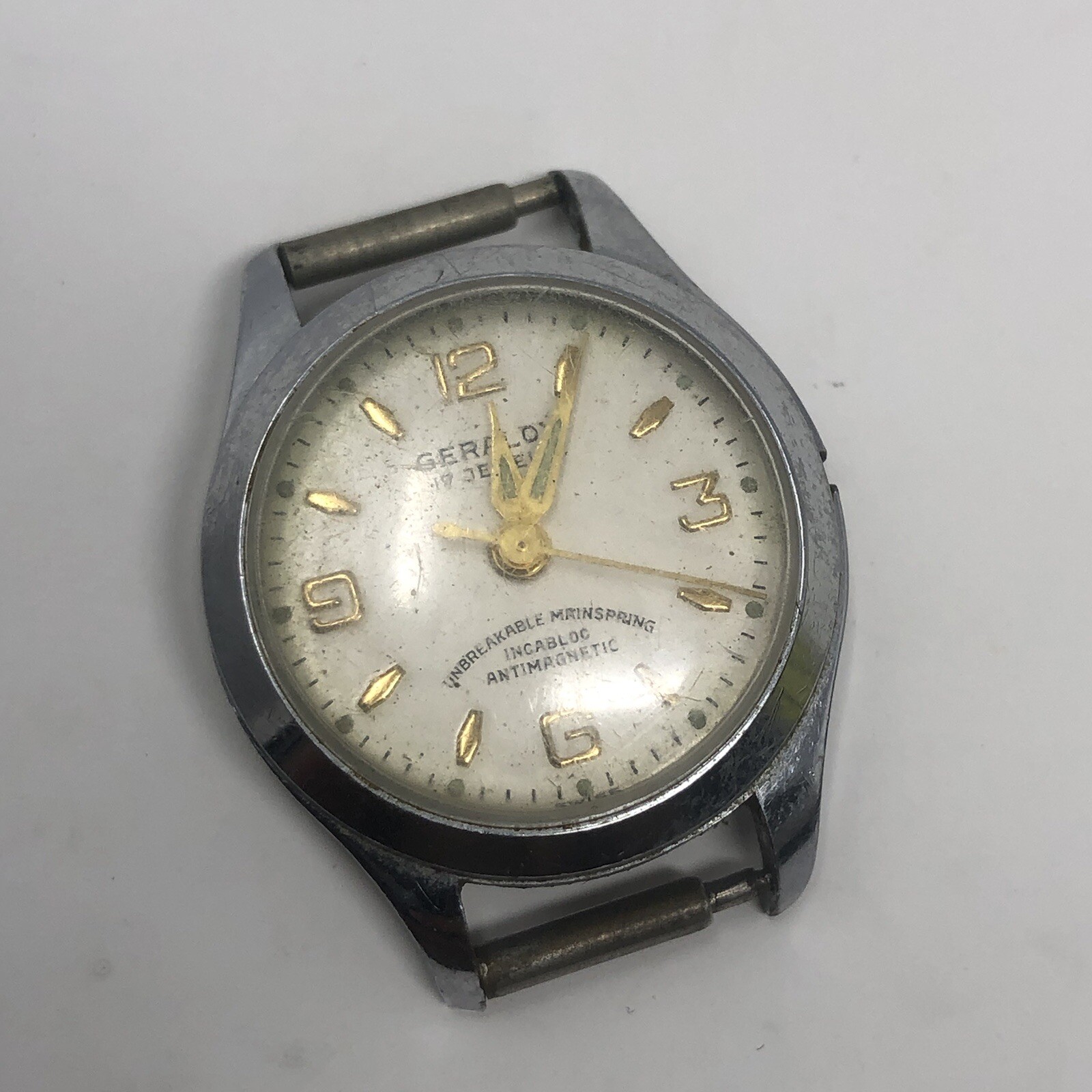 geraldy watch 17 Jewel Incabloc Swiss Antimagnetic – For Repair / Parts Untese