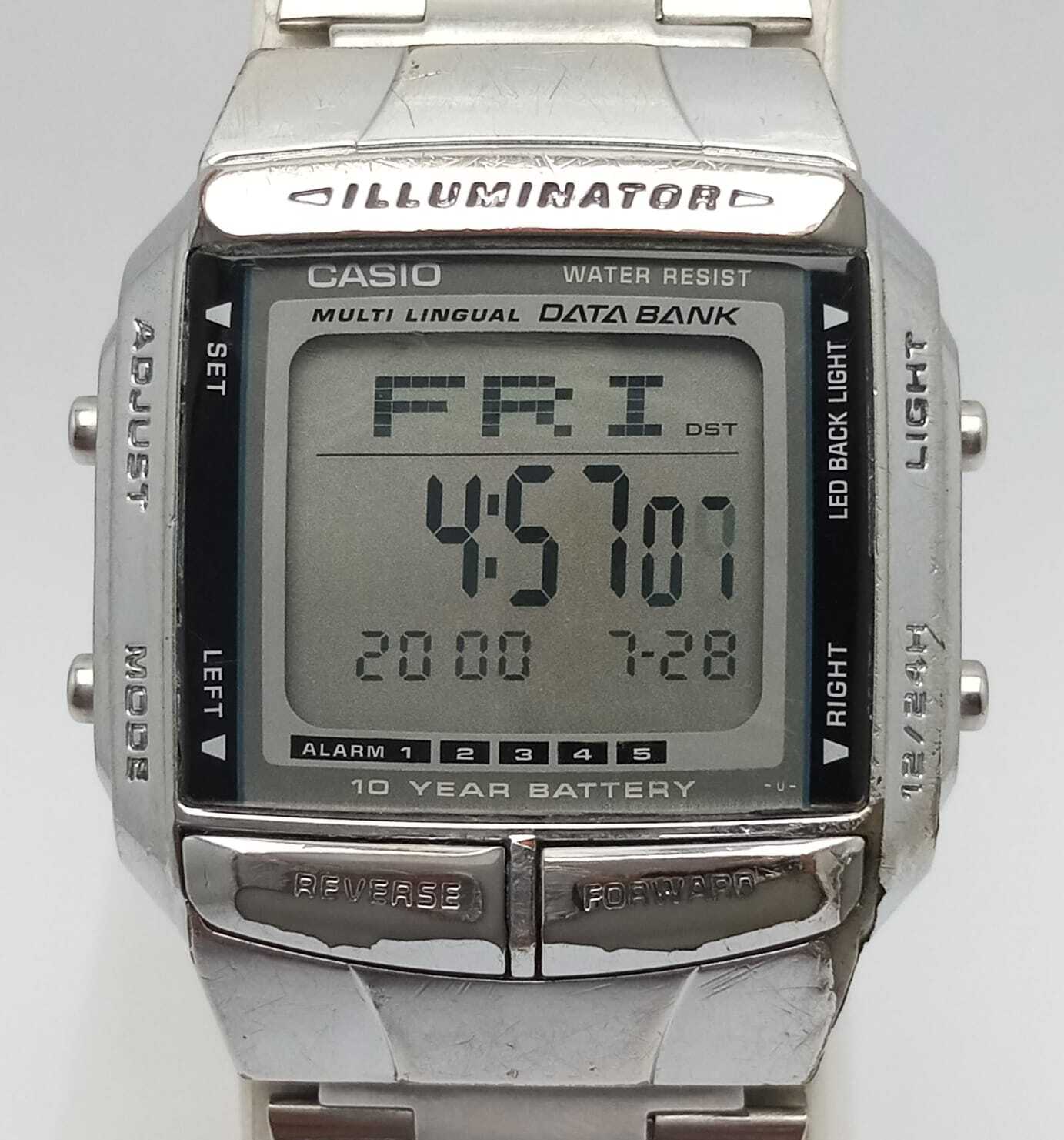 Casio Illuminator DB-360 Data Bank Quartz 2515 Digital Vintage Men’s Watch