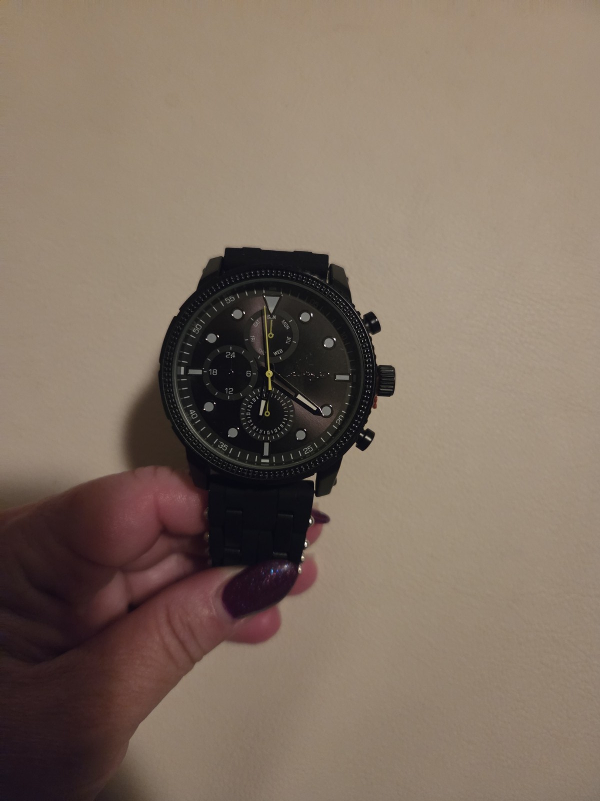 Ed Hardy Men’s Black Silicone Strap Quartz Watch Model 50444 New Without Box