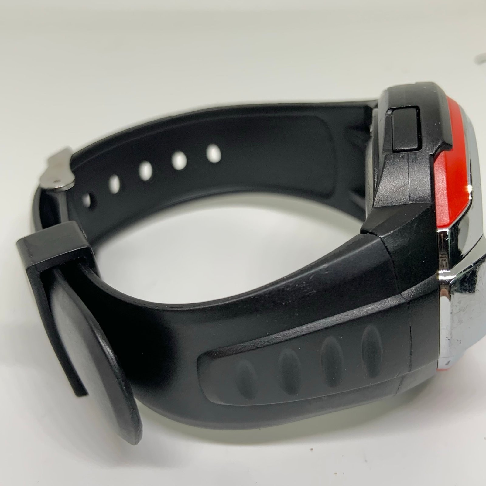 Men’s Digital watch multifunction black tone 43mm quartz silver red running