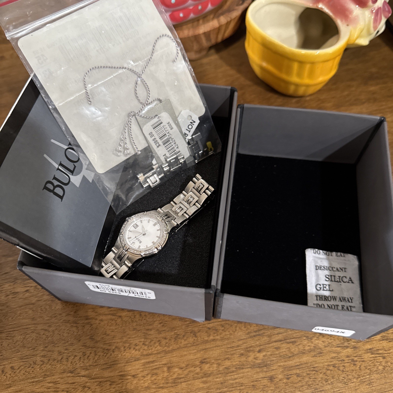 Bulova Women’s 96R04 Quartz 16 Diamond Accent Stainless Steel Round Watch