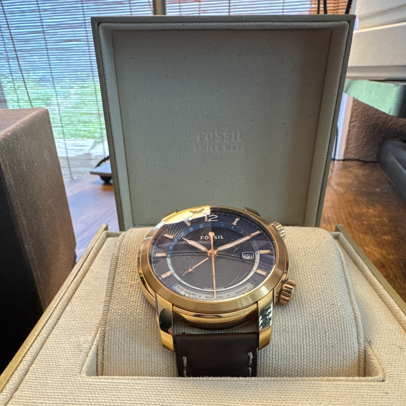 Fossil Swiss FSW7006 GMT WorldTimer Limited Edition 481/500 Men’s Quartz Watch