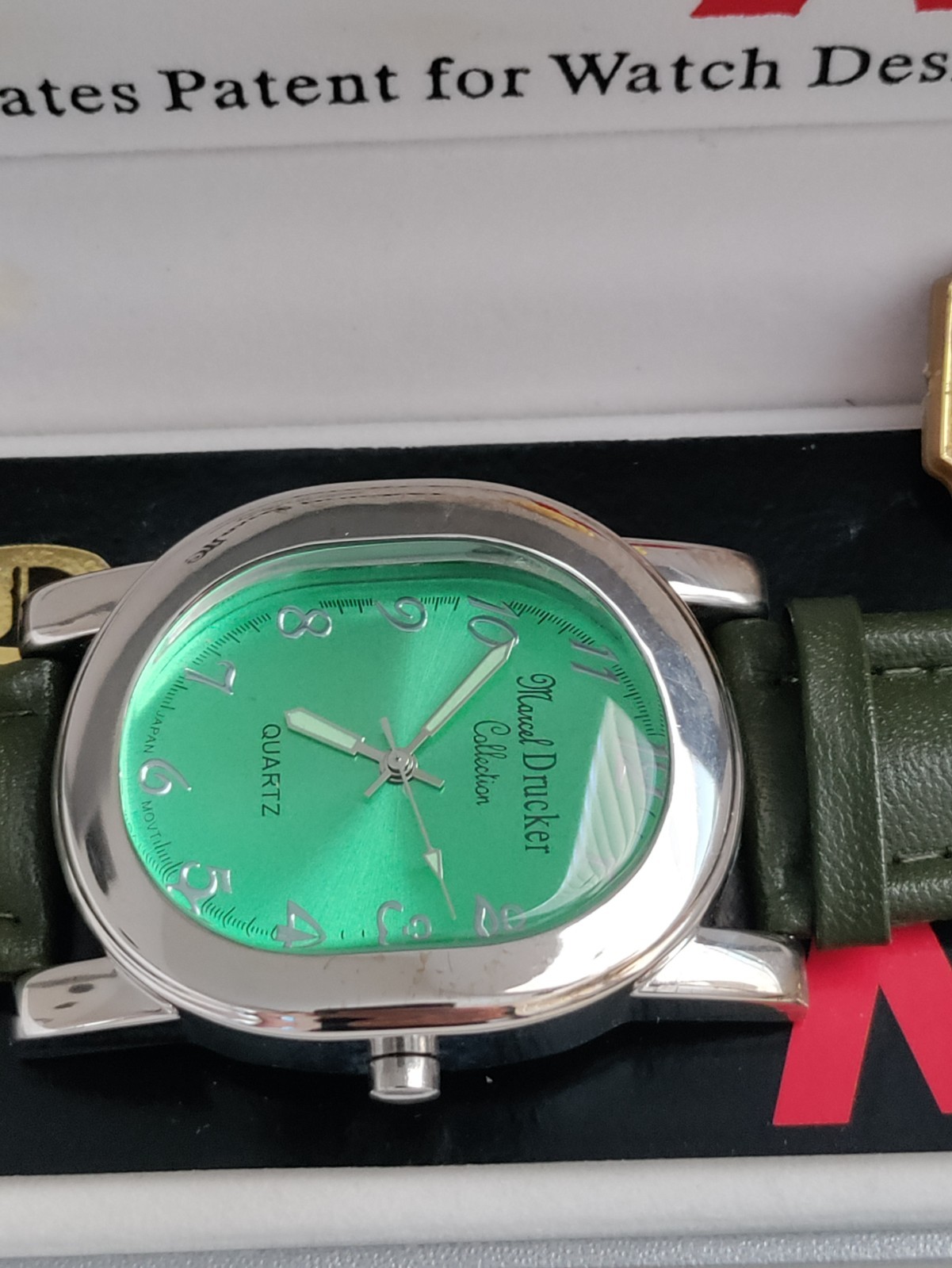 Marcel Drucker Collection Green Dial Quartz Watch w/ Box Japan Movement