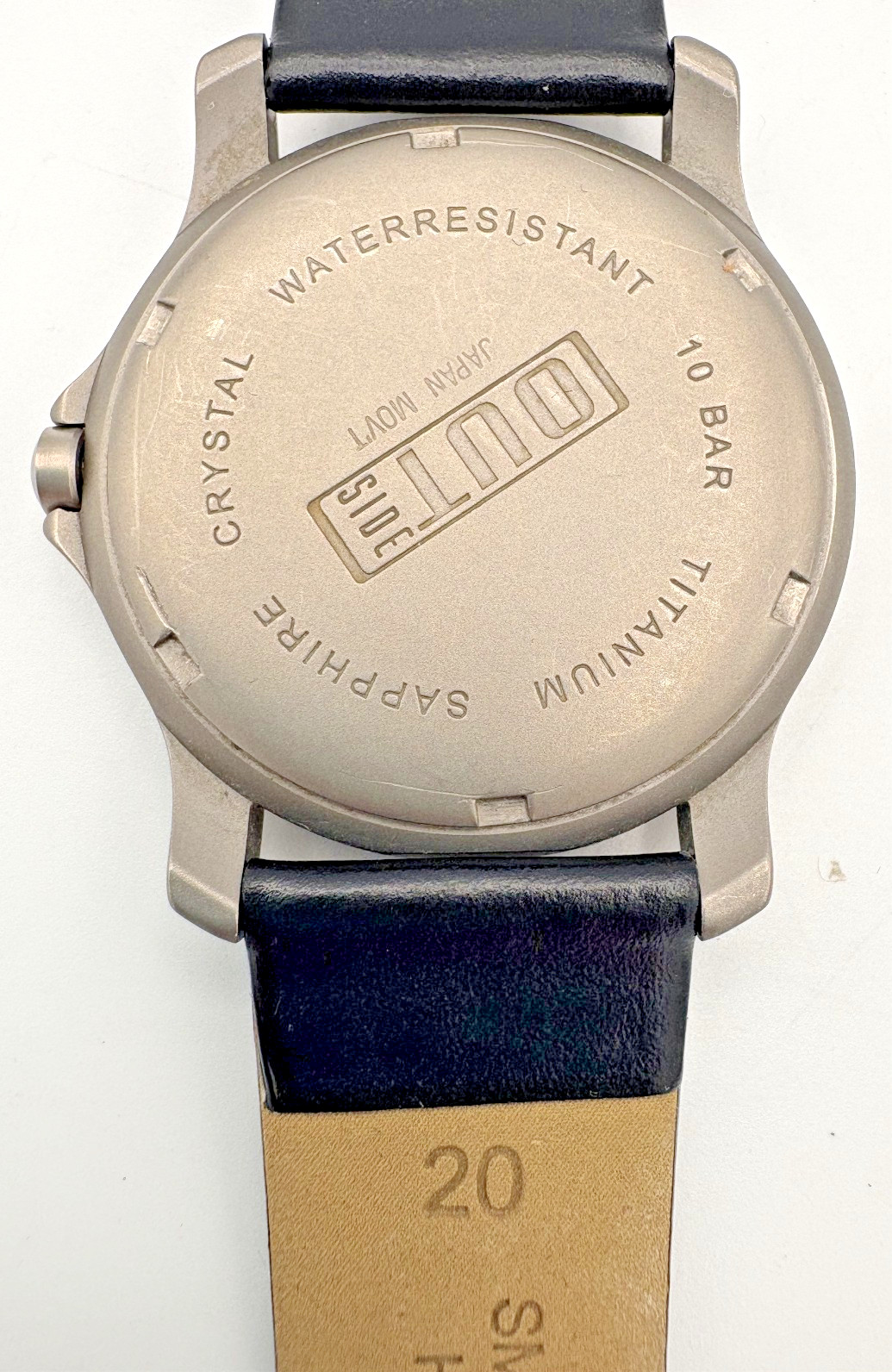 Boccia Titanium Mens Watch Day Date Sapphire Crystal 10 Bar Leather Band