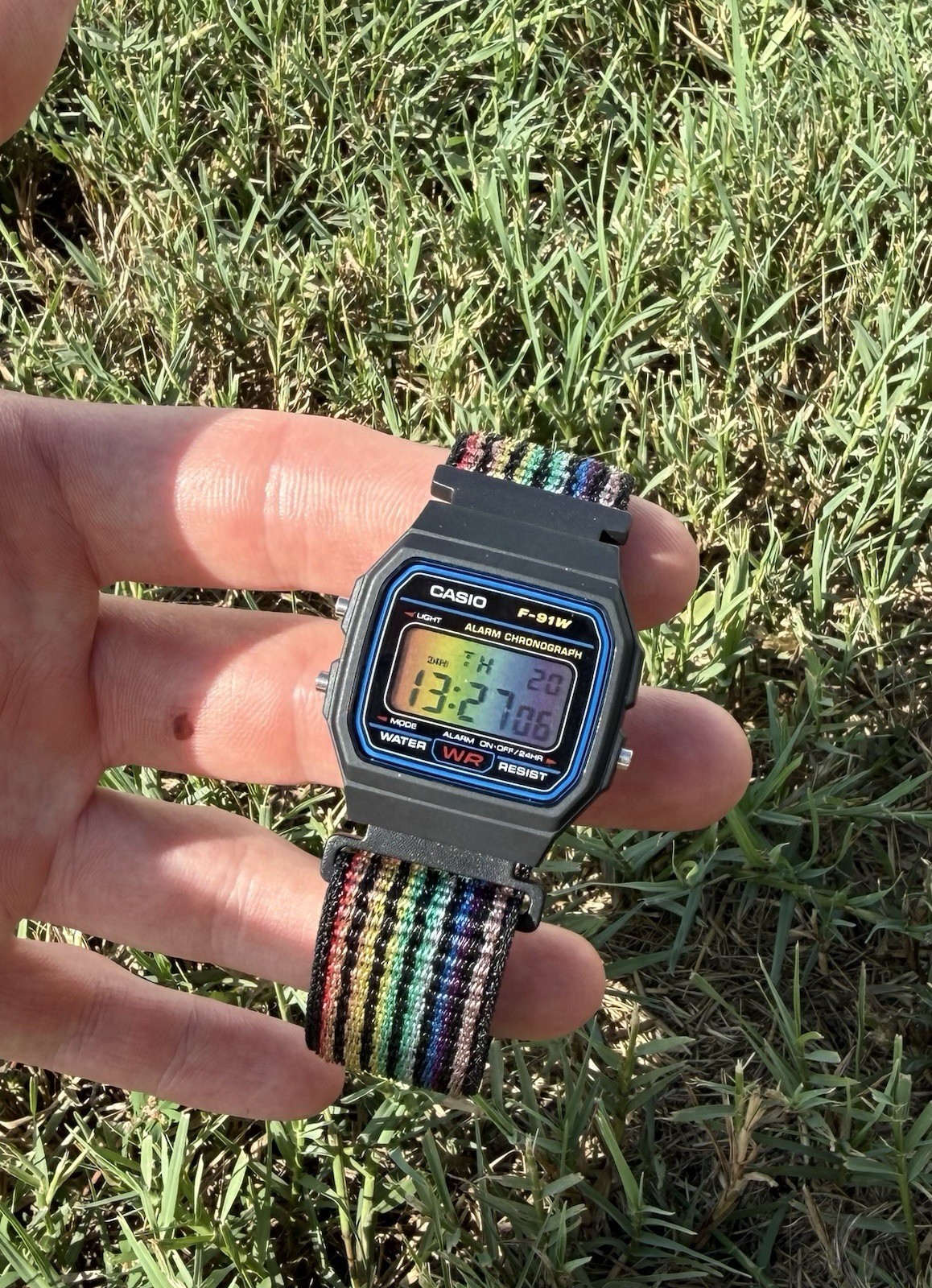 custom casio F91W “pride” mod new in box with papers