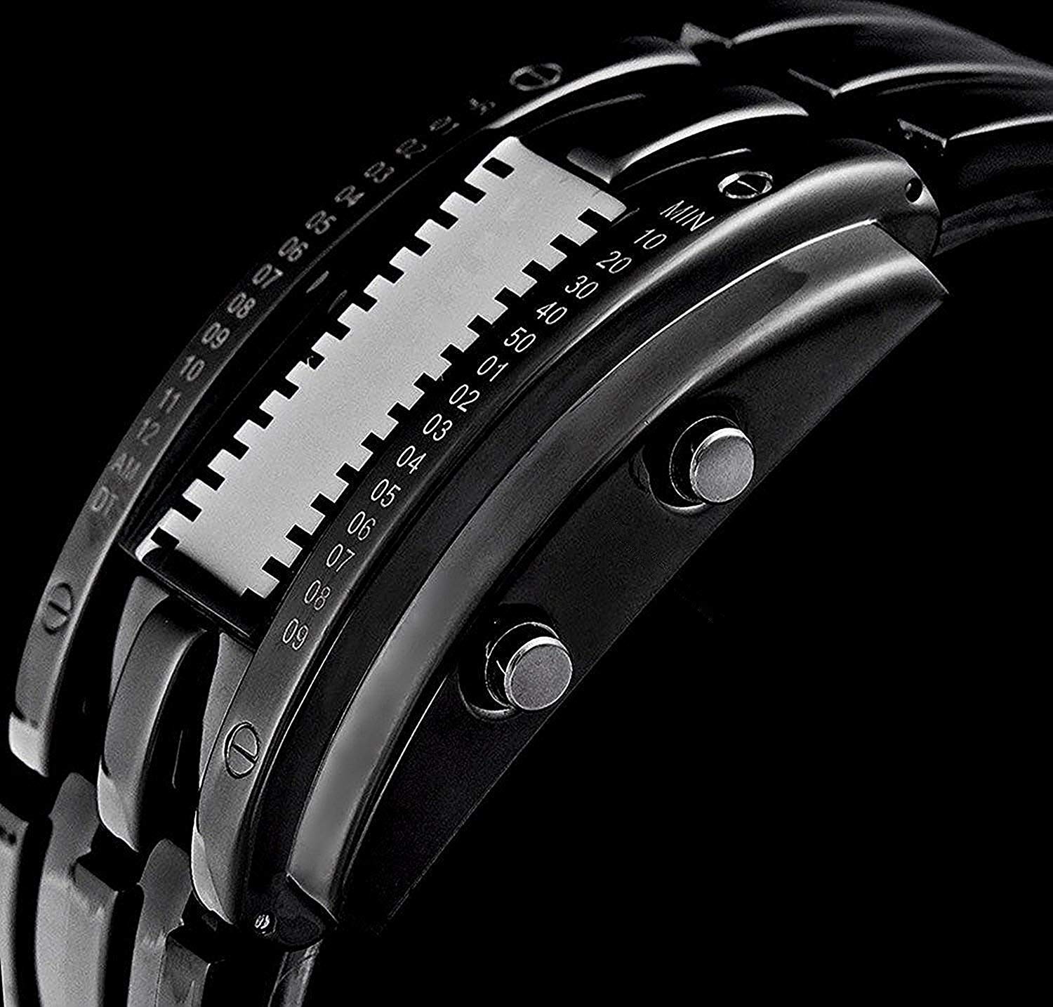 Women’s Men’s Watches Fashion Novelty Lava Red Blue LED Digital Stainless Steel