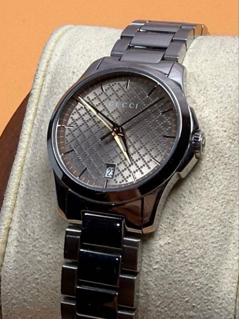 Gucci G-Timeless 126.5 Pink Gold Dial Ladies Watch Japan 07911
