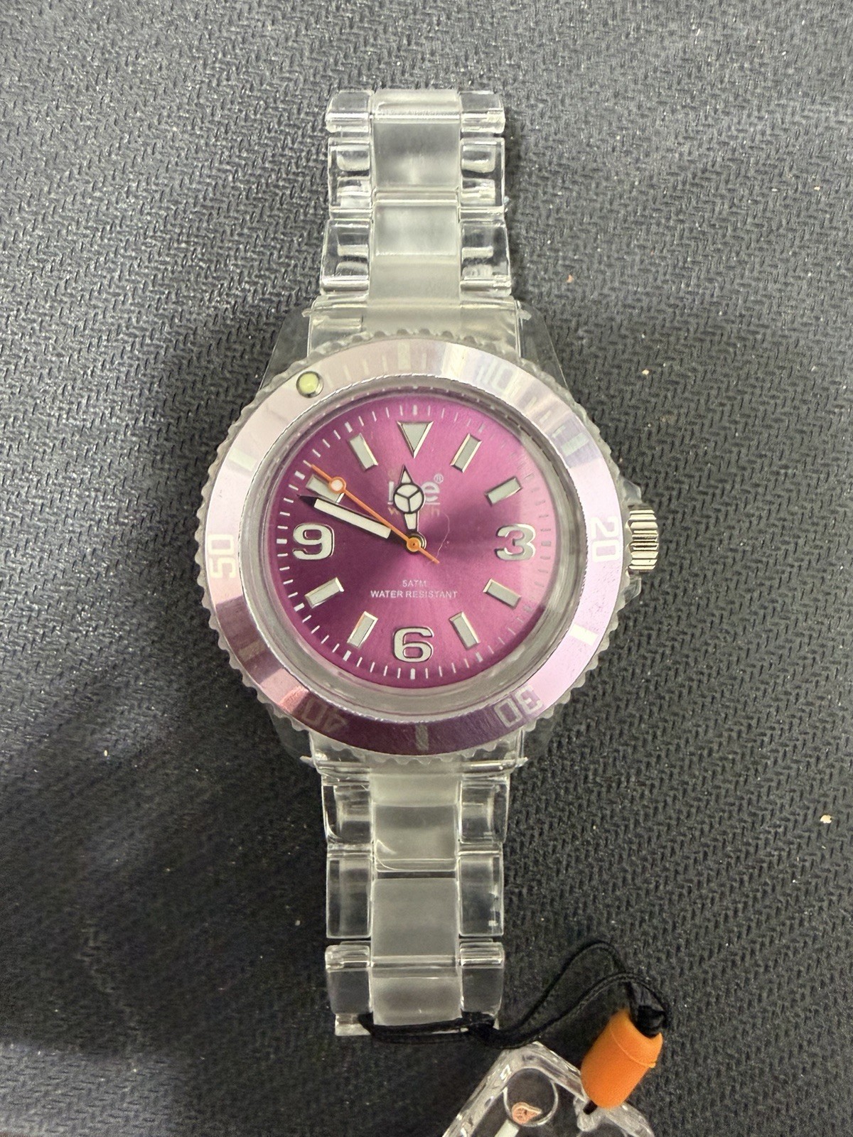 Ice-Watch Classic 43mm Purple Dial Clear Bracelet – New Old Stock in Box