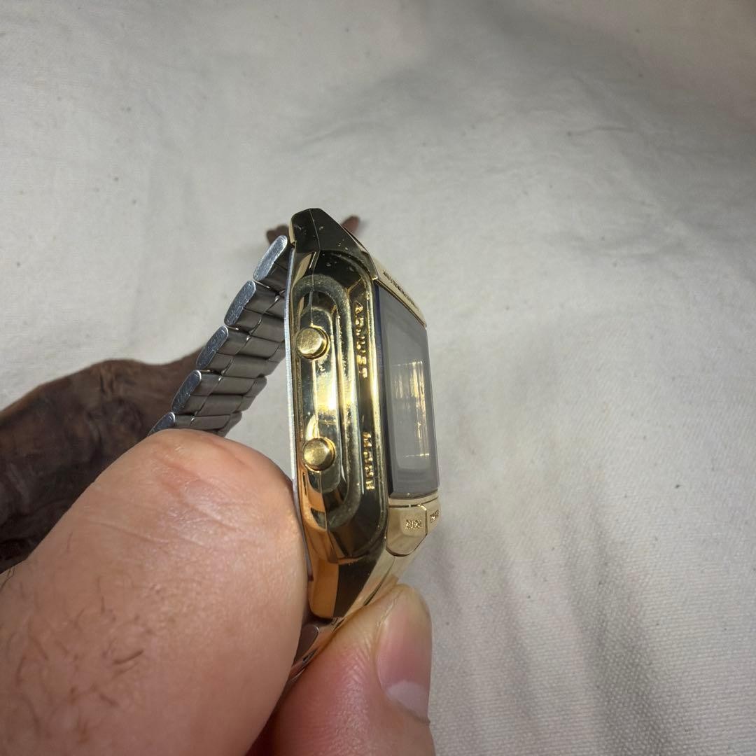 CASIO DATA BANK DB360 Gold Watch From Japan