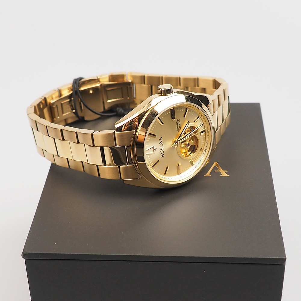 Bulova Classic Surveyor 97A182 Gold Tone Stainless Steel Men’s Automatic Watch