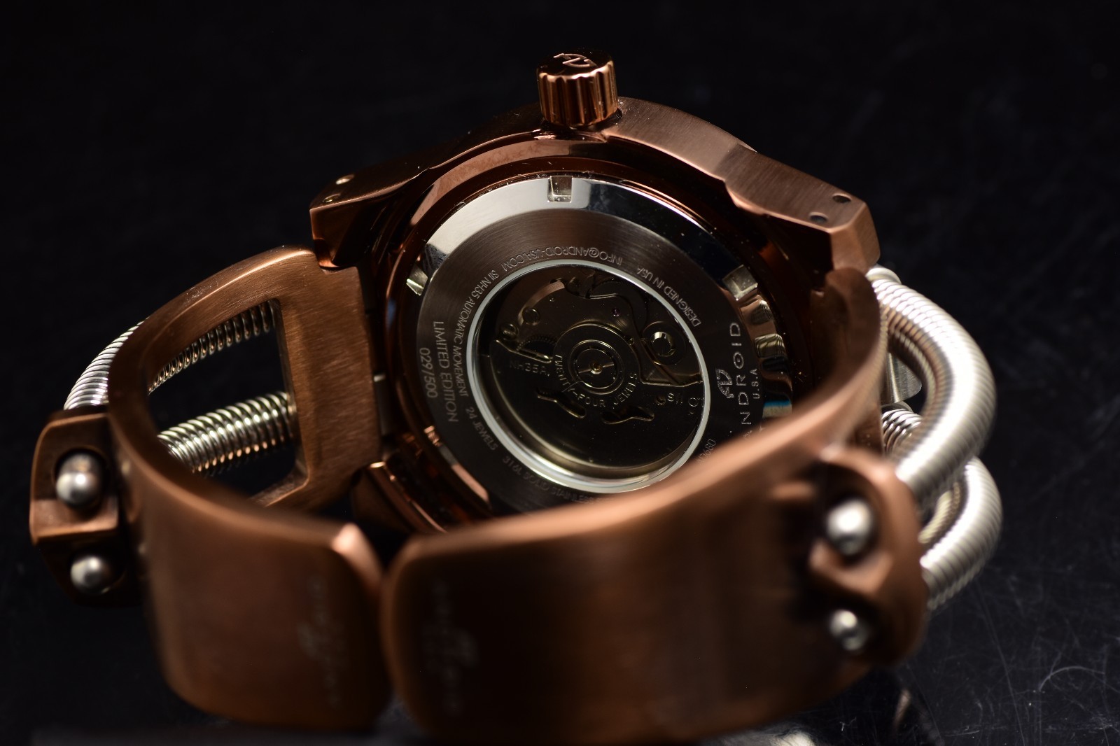 Android Aragon Maroon Hydraumatic Automatic Limited Edition Model AD680 Watch