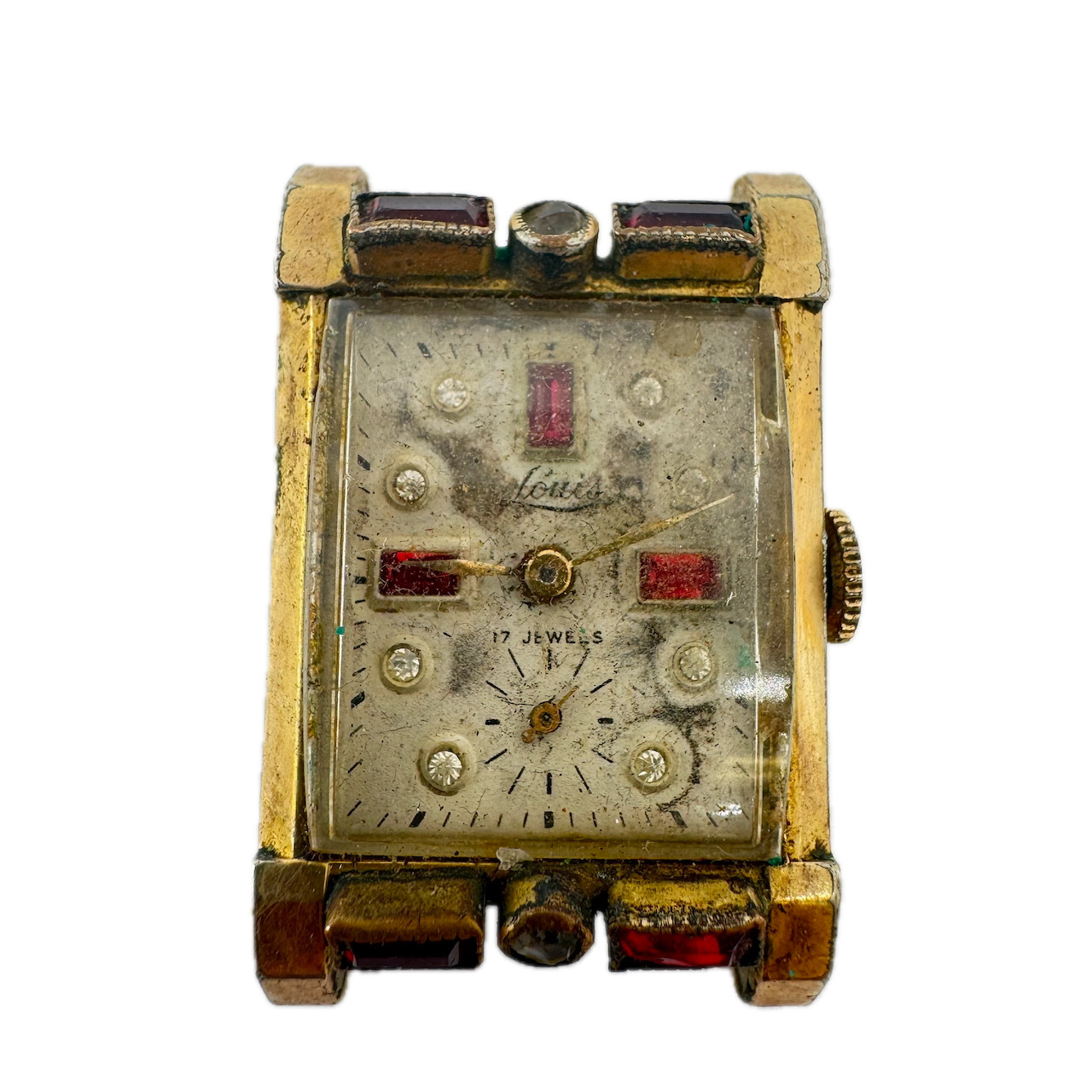 Vintage Louis Watoh Jeweled 17 Jewel Men’s Mechanical Wristwatch Swiss 10k RGP