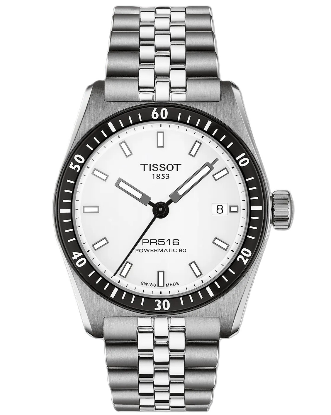 Tissot PR516 Automatic 38mm White Dial SS Men’s Watch T149.407.11.031.00