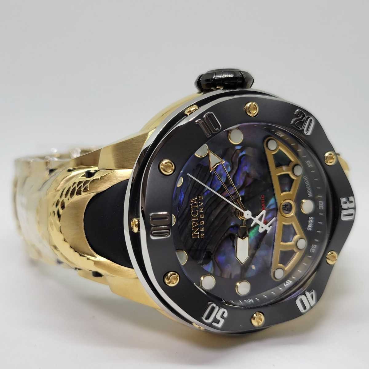 [B1Y] Invicta 36390 54mm Reserve Kraken Gold Abalone Swiss Automatic [p8s]