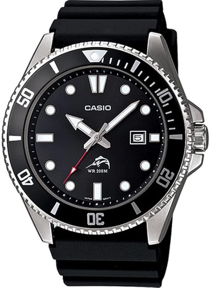 CASIO MDV-106-1AV Diver Watch Duro 200M Water Resistant Black Silver Men’s