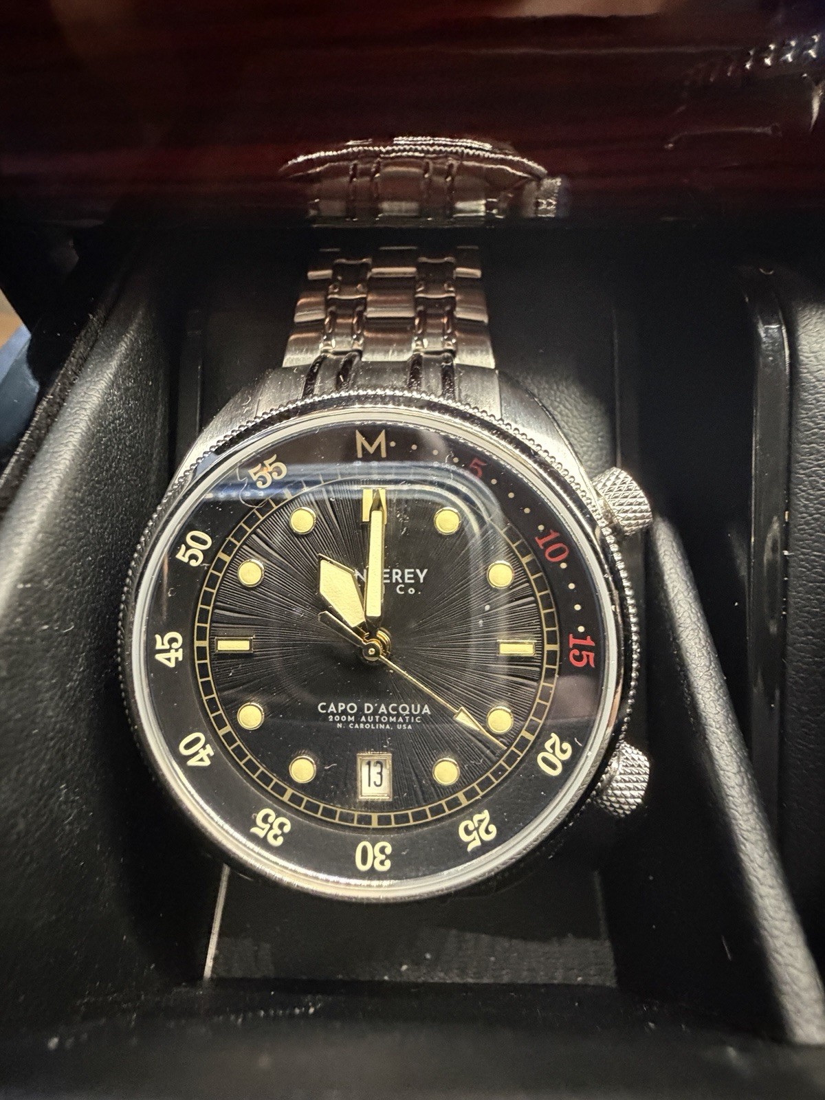 Monterey Watch Co Men’s Automatic Capo D’Acqua, 41mm Black Dial SOLD OUT ONLINE