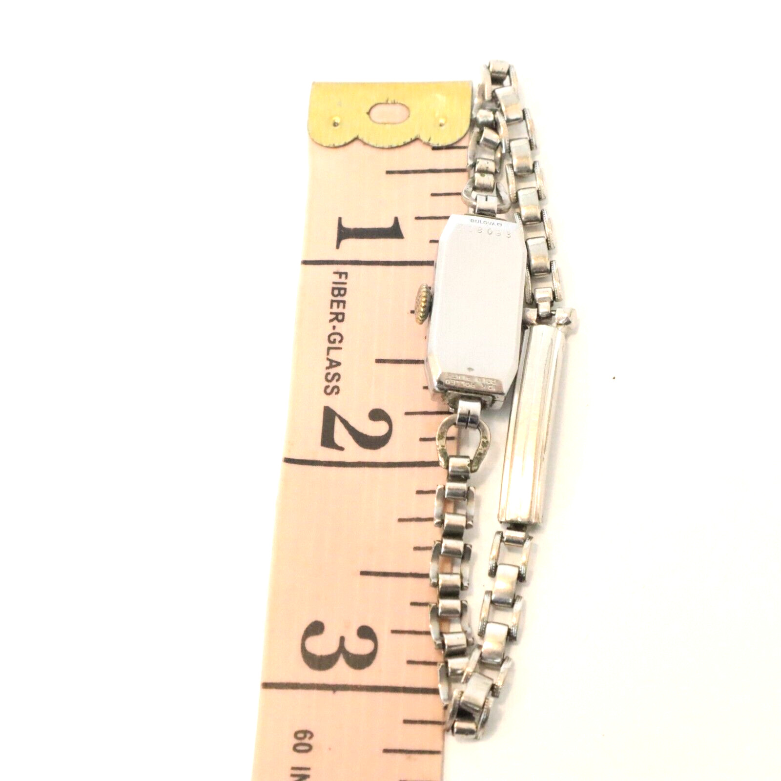 1931 Bulova Miss Liberty 10k White Gold Rolled Kreisler 625 Band Wind Manual Run