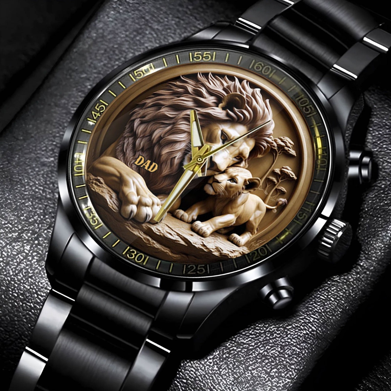Lion Dad Men’s Watch – Personalized Gifts For Dad