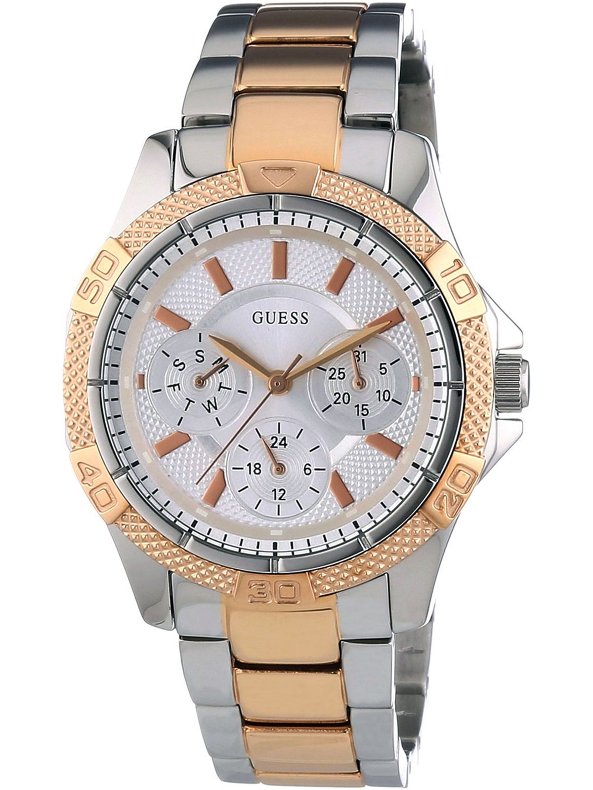 GUESS STEEL W0235L4,Ladies Dress Multi-function,BRAND NEW WITH TAG AND GUESS BOX