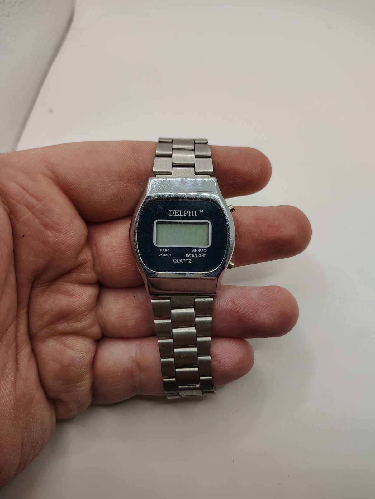 Vintage Delphi Quartz Digital Watch Untested Needs Battery As Is