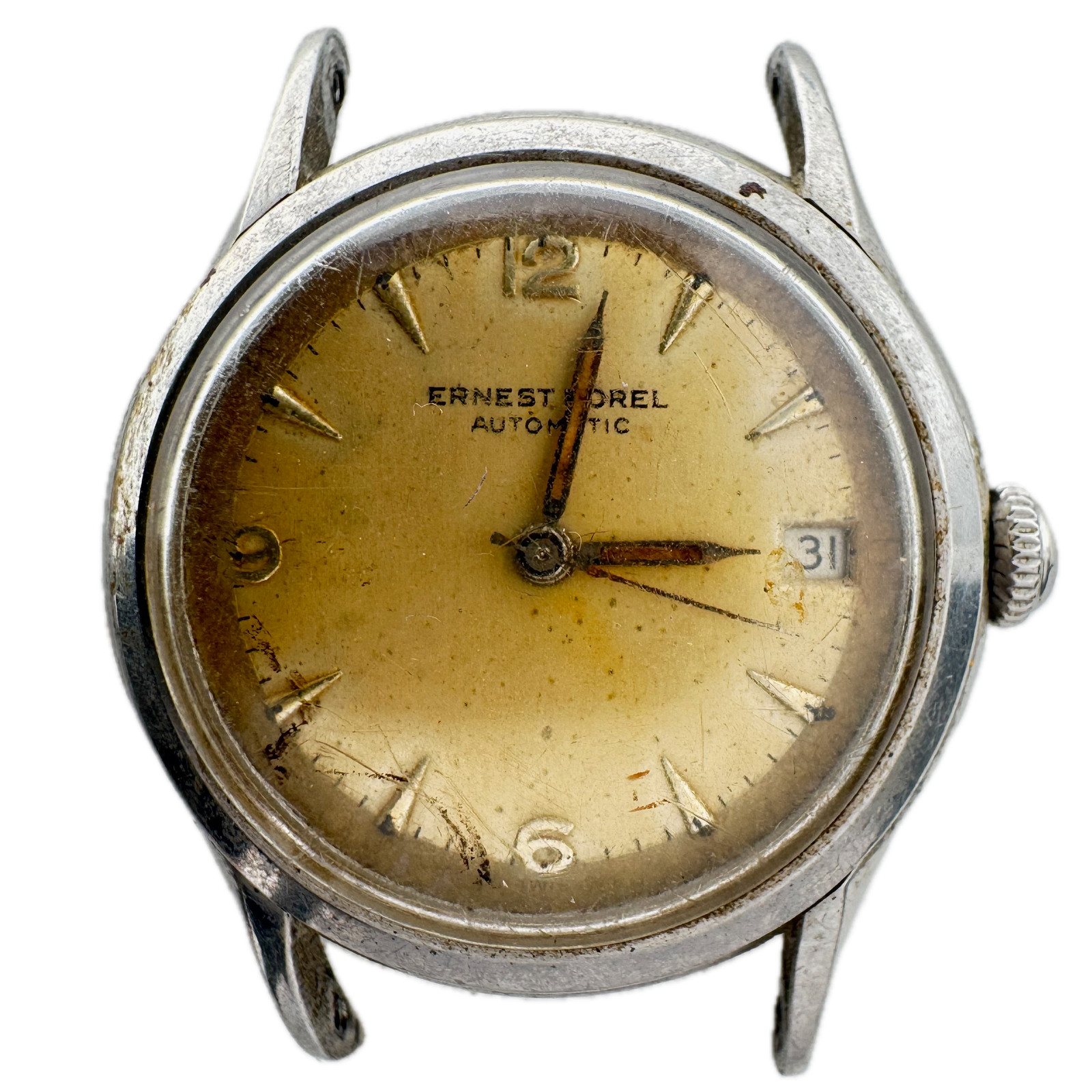 Vintage 33.5mm Ernest Borel 226453 Bidynator Automatic 17J Wristwatch Felsa 692