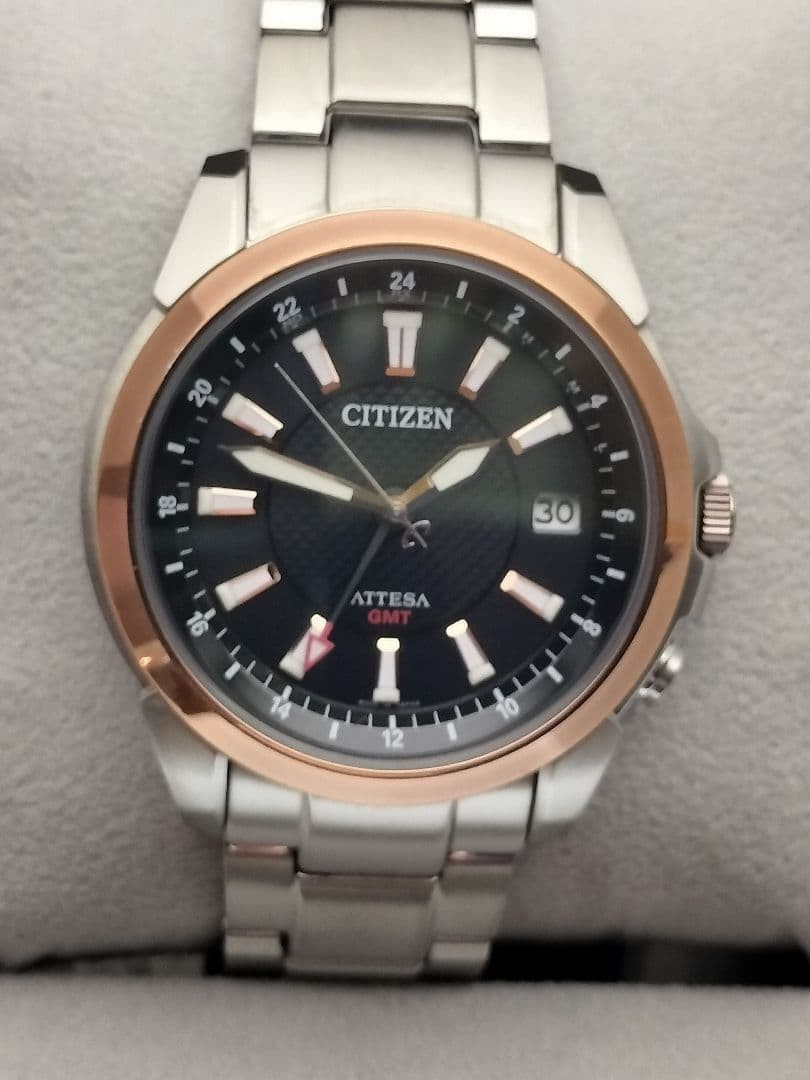 Citizen ATESSA GMT Solar Analog Watch H116-T016626 wrist 19.5cm/7.7in
