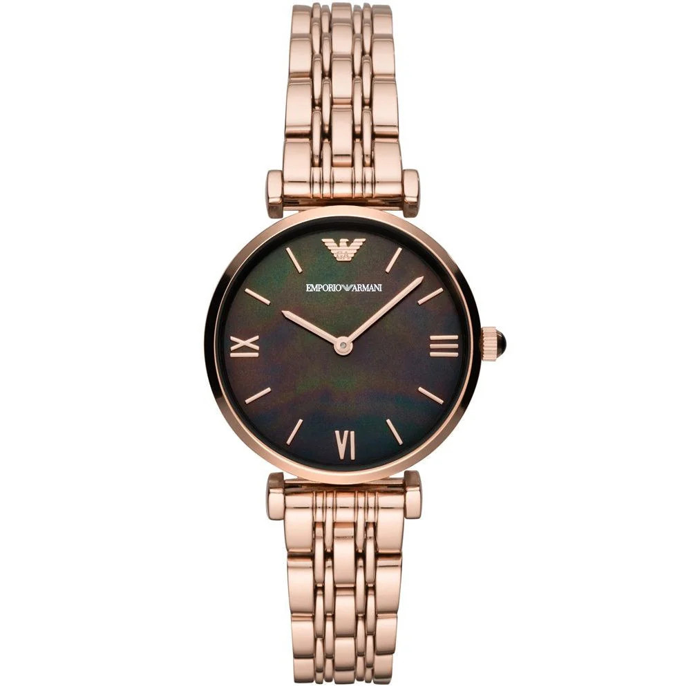Emporio Armani AR11145 Womens Automatic T Bar Gianni Rose Gold Watch