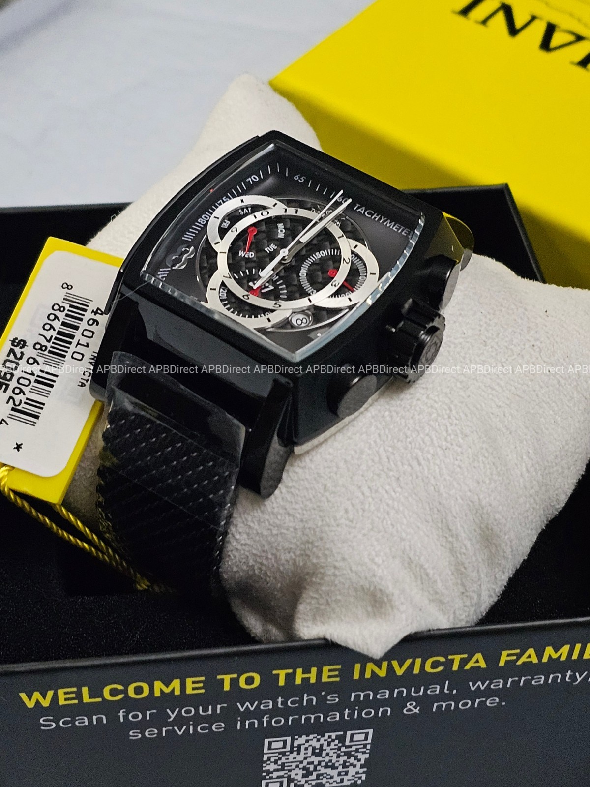 Invicta – S1 Rally – Carbon Fiber BLACK Milanese Swiss Z60 FE Chrono Mens Watch