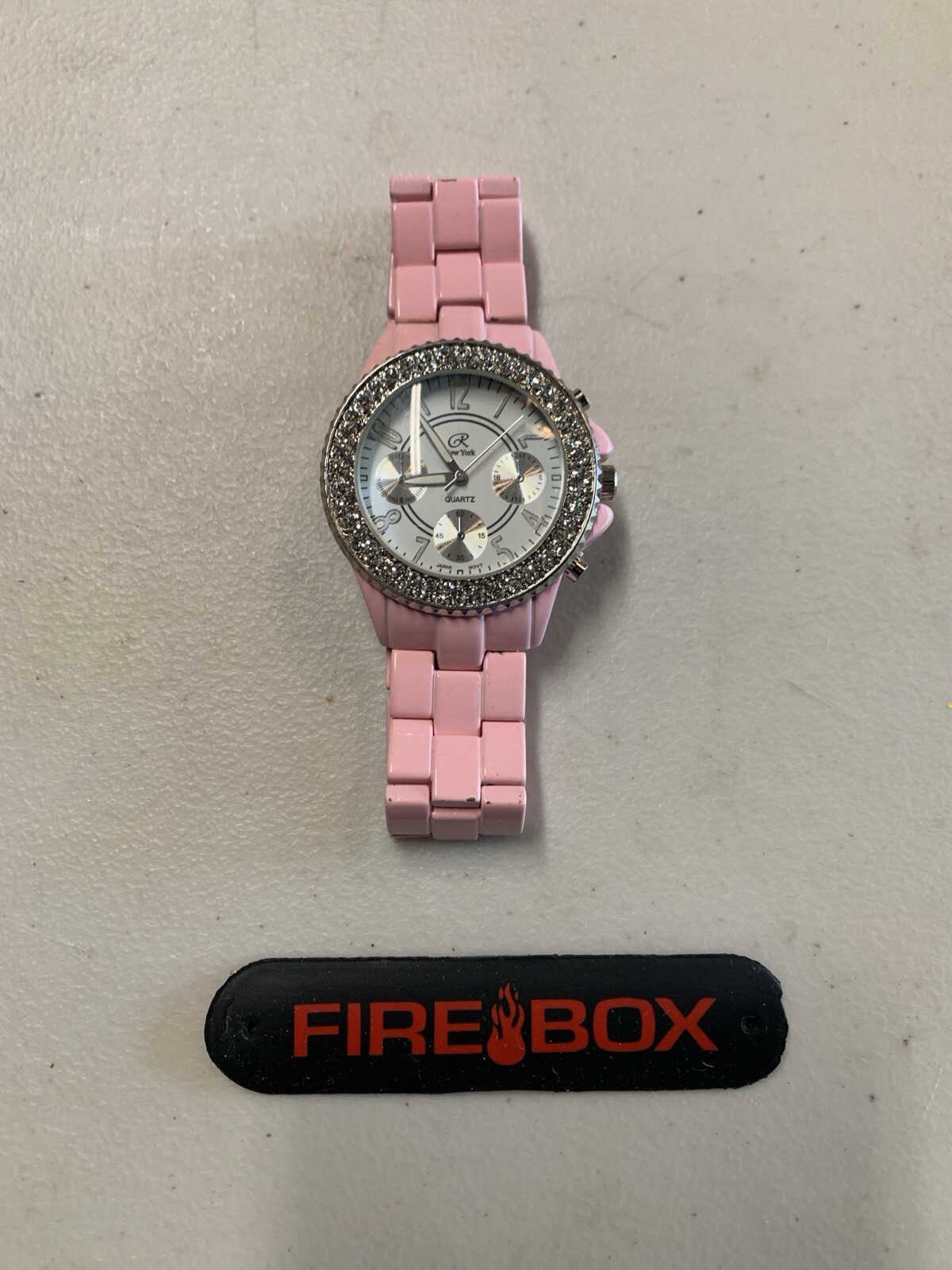 Ladies Pink Ceramic Watch – Japanese Movement – Stainless Steel Bezel