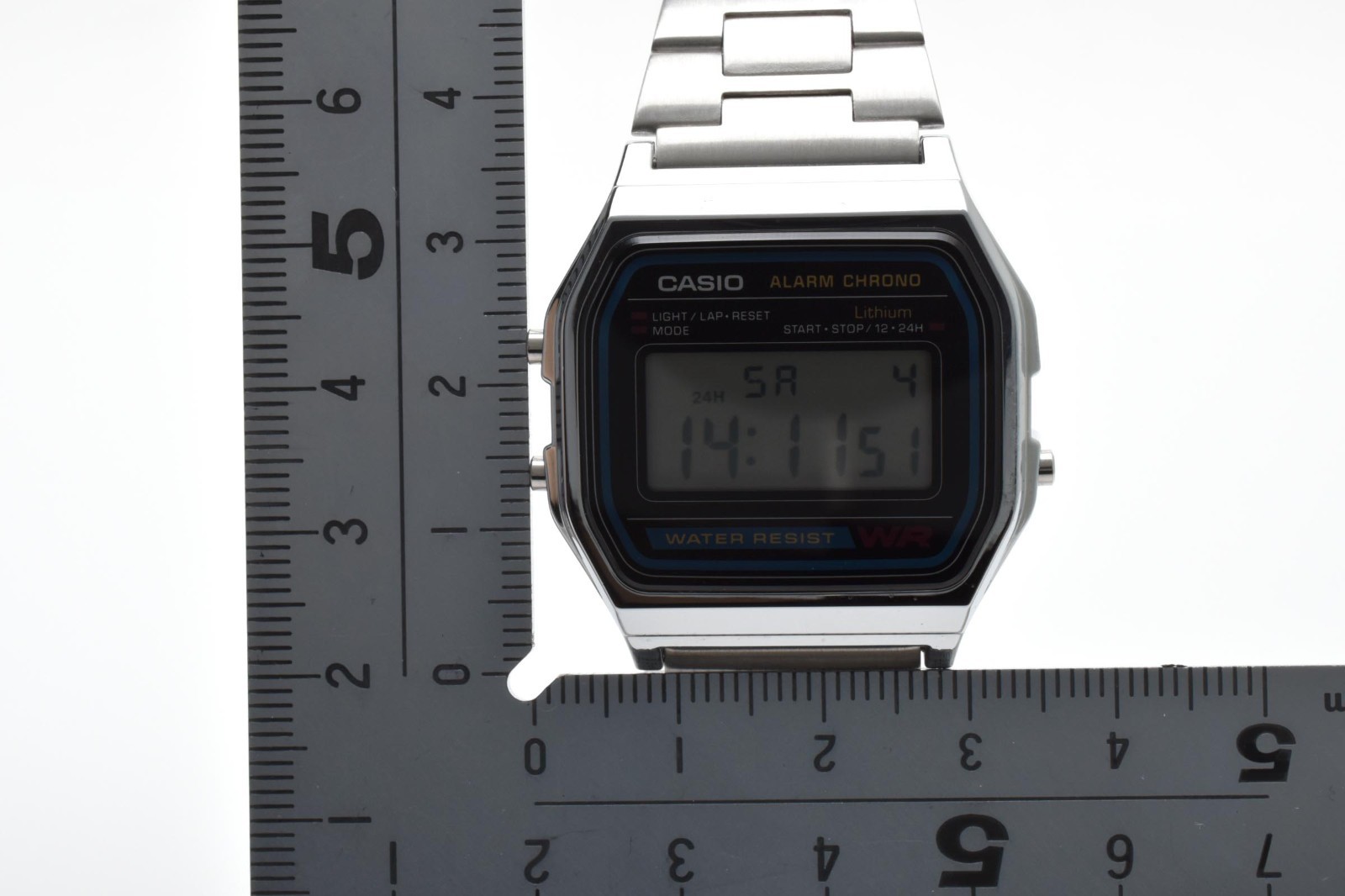 [Exc+4] CASIO 593 A158W Digital Alarm Chronograph Watch Quartz From CHINA JAPAN