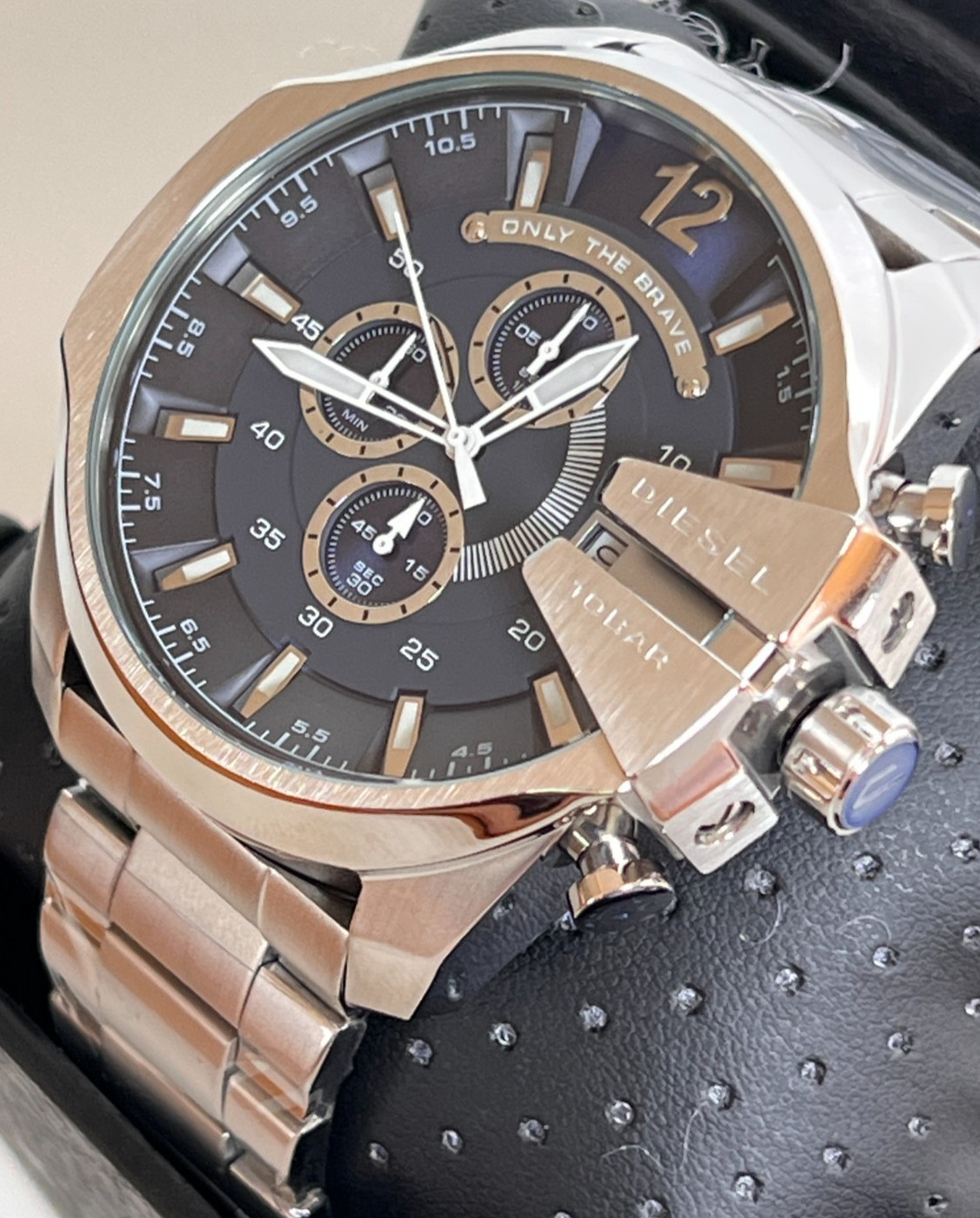 Diesel DZ4417 Mega Chief Chronograph 51mm Men’s S/Steel Watch BNWT Gift Box $270