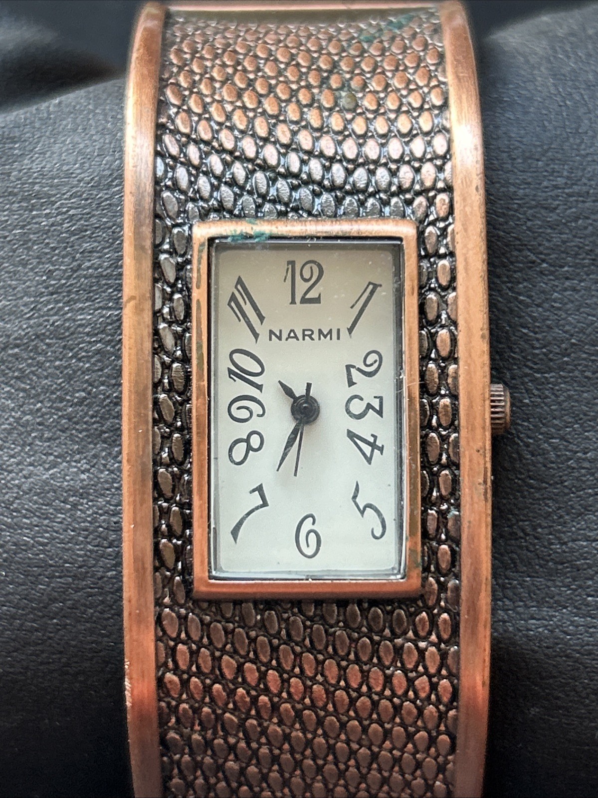 Narmi Bronze Tone Women’s Quartz Cuff Watch