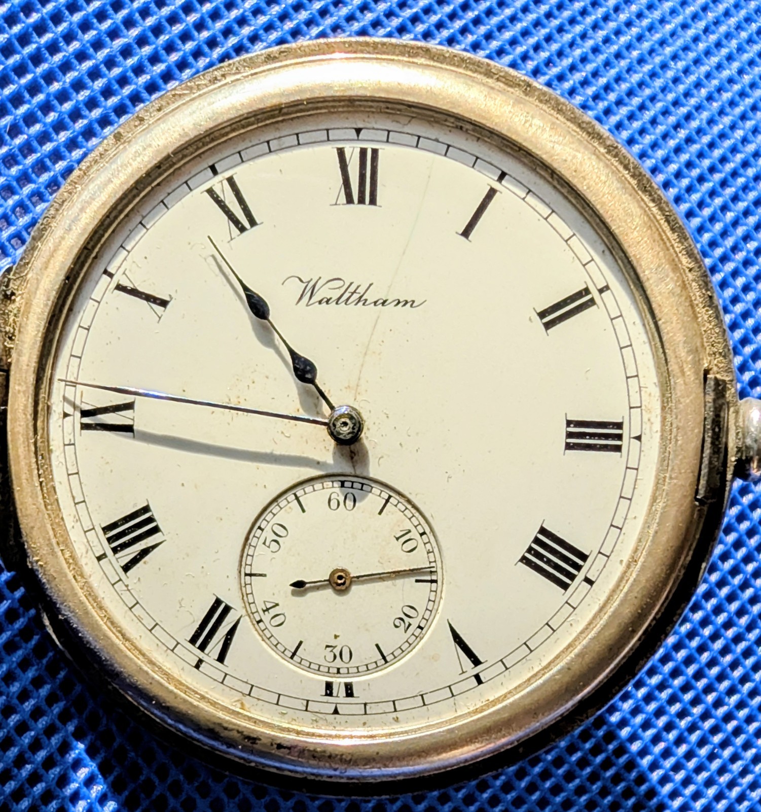 1916 Silver Waltham Half Hunter 17j WW1 14s Dennison Pocket Watch Spare Repairs