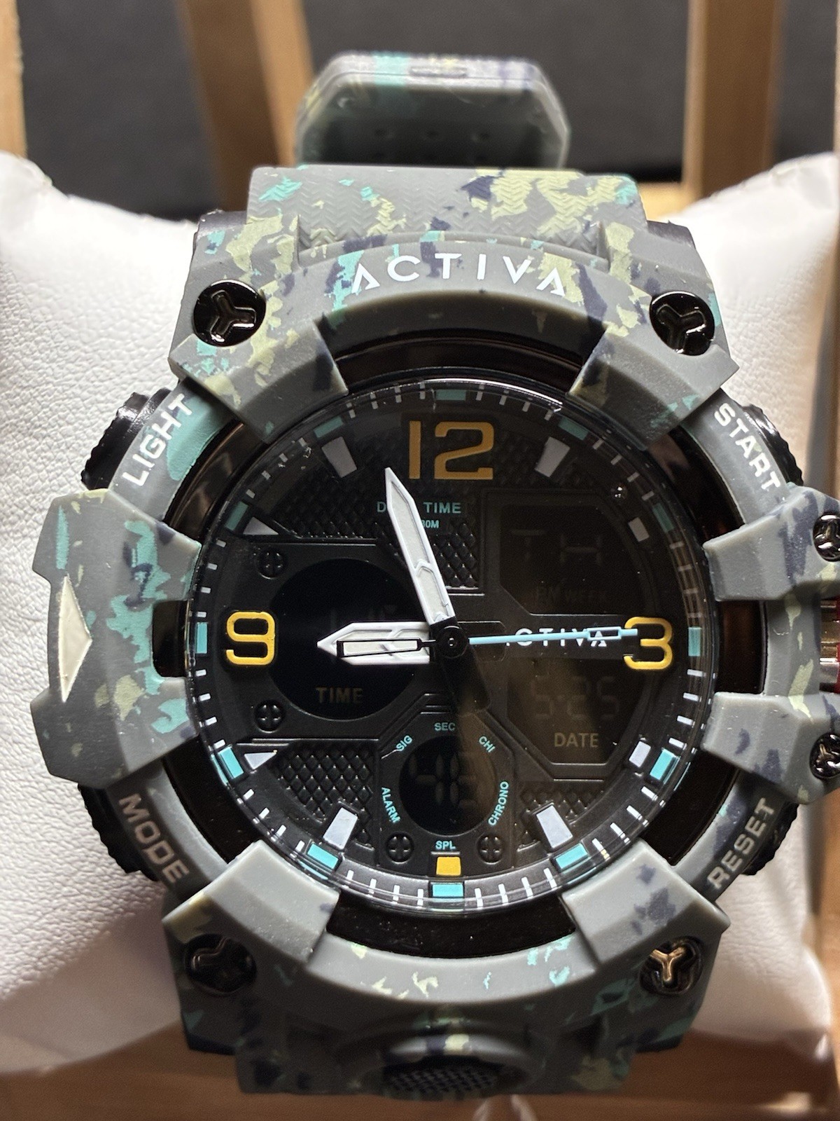 Activa Decus X Invicta Digital Men’s Watch – 49mm. Camouflage. Grey(ACW8008-002)