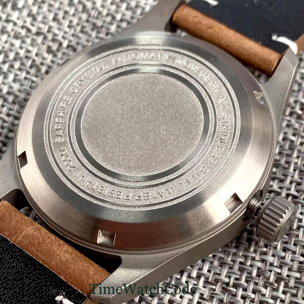 Tandorio Titanium Diving Automatic Watch for Men Anti-allergry Pilot NH35A 39mm