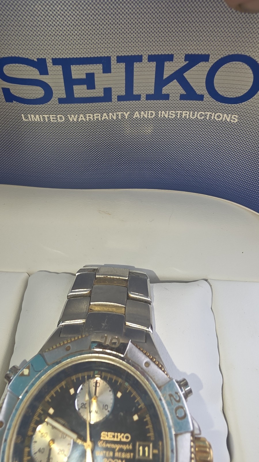 Vintage Seiko 7T32-6M49 Chronograph Alarm Men’s Wrist Watch Japan Rare 100m