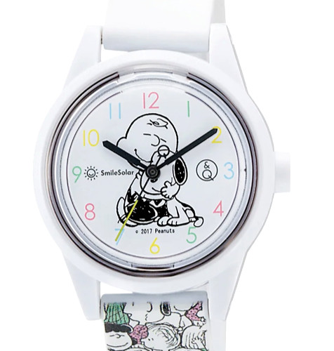 CITIZEN Q&Q Snoopy Charlie Brown Peanuts Watch RP01-806 White Solar Power