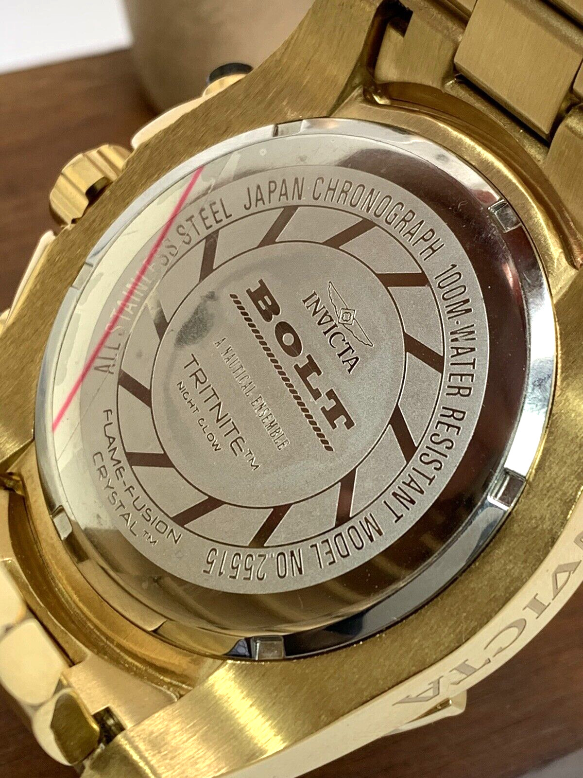 Invicta Men’s Watch 25515 Bolt Quartz Chronograph Diver Gold Tone Steel 52mm