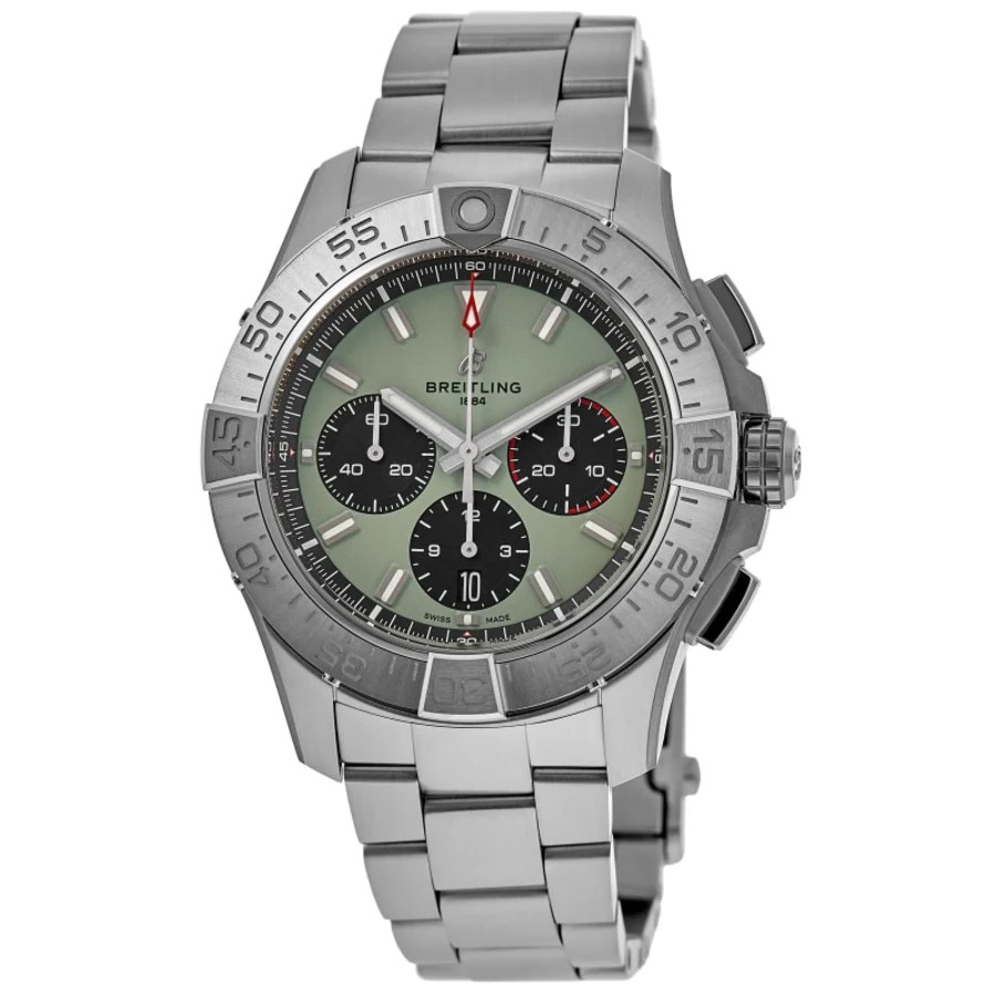 New Breitling Avenger B01 Chronograph 44 Green Dial Men’s Watch AB0147101L1A1