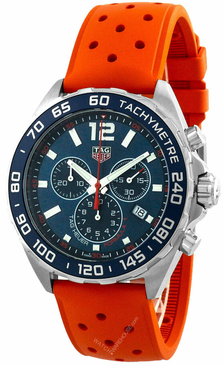 Tag Heuer Formula 1 Chrono Blue Dial Rubber Watch CAZ1014.FT8028 – STORE DISPLAY